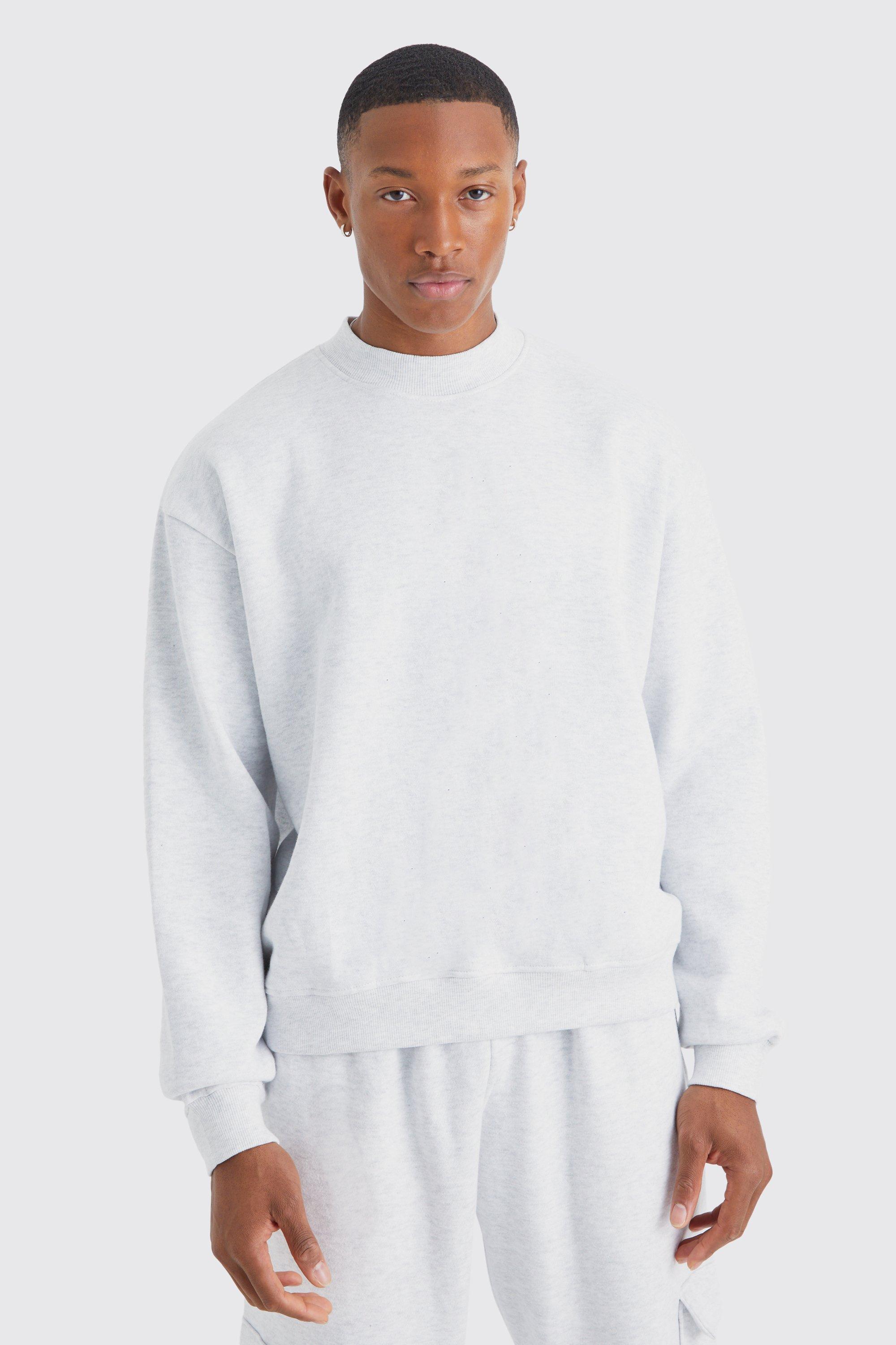 Sweat oversize best sale gris homme